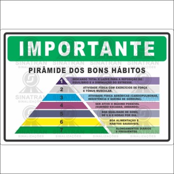 Importante - Pirâmide dos bons hábitos 